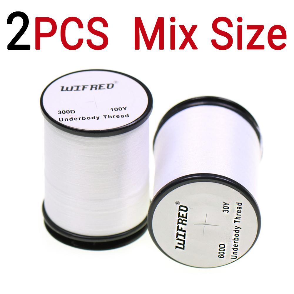 300D/600D Underbody Thread Fly Tying Thread - White Nylon Compressible Base for Nymphs, Scuds, Salmon & Steelhead Flies