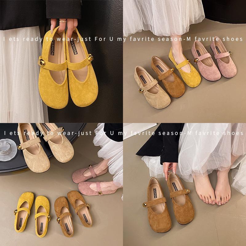Retro Shallow Single Shoes Women's Spring Gentle Doudou Shoes Flat Mary Jane Women's Shoes
