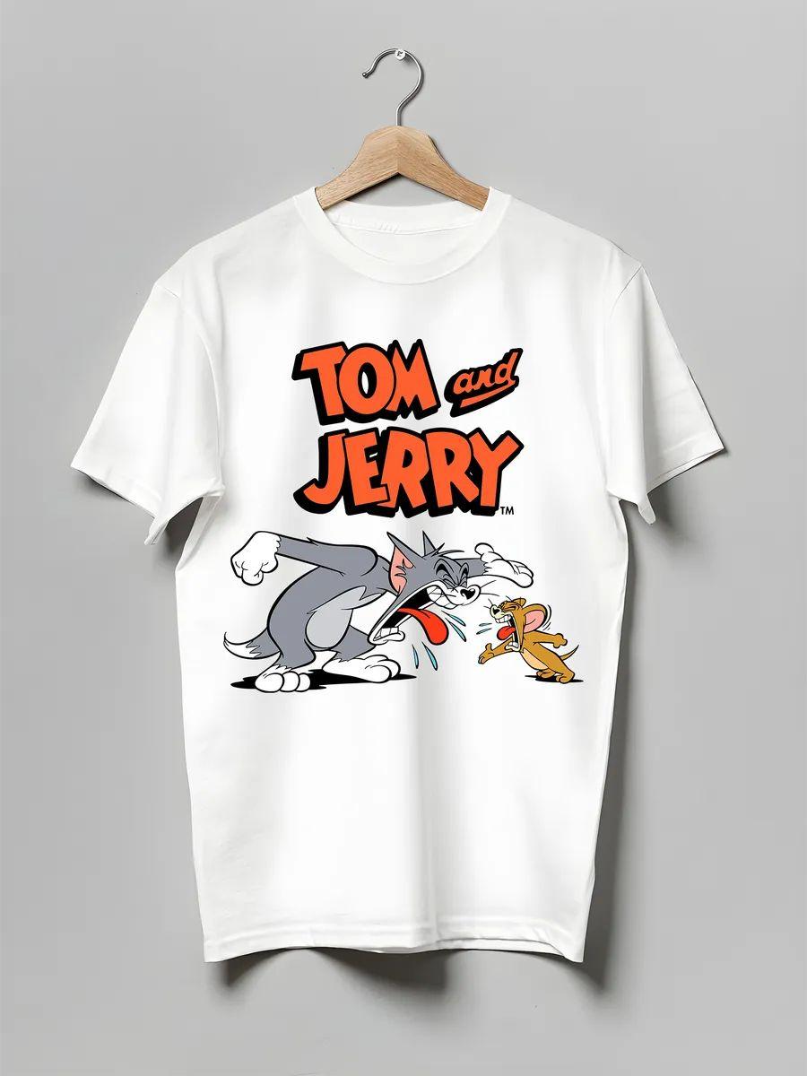 Tom and Jerry Cat Mouse Cartoon T-shirt L