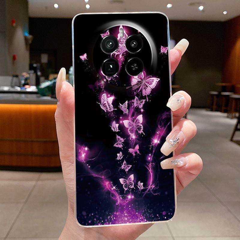 Case For Realme GT 5 Pro Casing Luxury Butterfly Flower Clear Soft TPU Silicone Back Cover For Realme GT5 Pro GT5Pro Phone Cases