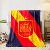 Red and Yellow Crest Design Set Designed Flannel blanket for bedroom, living room, sofa, and nap