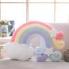 Nordic style pillow bedside rainbow moon star shell cushion pillow stuffed PP cotton toy Children girl plush dolls gift toys