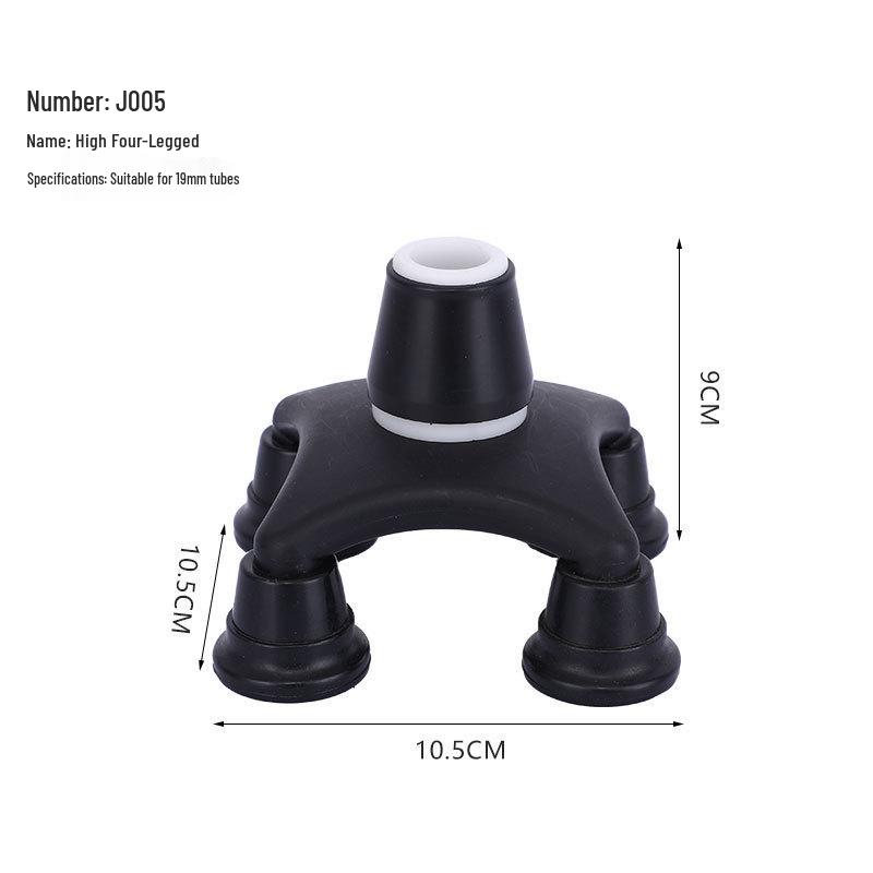 Multi-spec Anti-Slip Rubber Cane Tip for Elderly Walking Sticks - Tripod & Quadruped Foot Covers