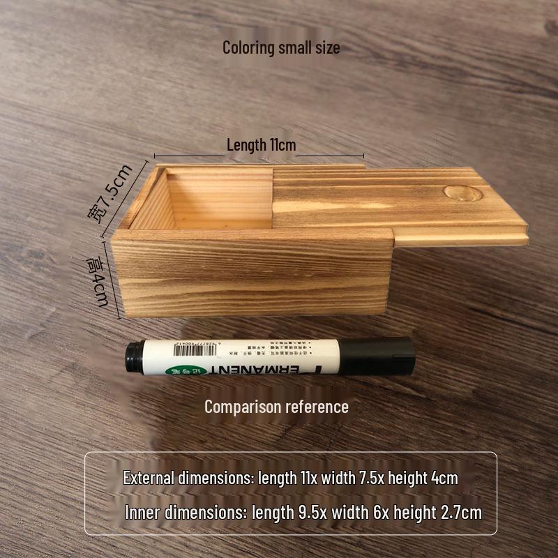 Rectangle Solid Wood Antique Storage Box for Tea and Gifts