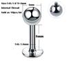 10Pcs/20Pcs/50Pcs G23 Titanium Labret Piercing Internal & External Design Lip Piercing Labret Stud Cartilage Helix Piercing