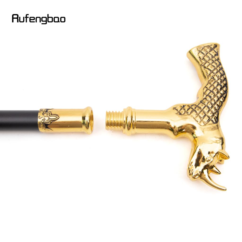 Golden Rhinoceros Head Fashion Walking Stick Decorative Stick Cospaly Vintage Party Fashionable Walking Cane Crosier 91cm