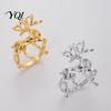 Unique Animal Shape Napkin Rings Christmas Deer Ring, Faceted Metal Elk Holder, Reusable Formal Dinner Table Decor Ring for Xmas Holiday Wedding
