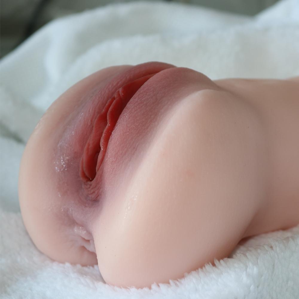 2 v 1 Pánske masturbátory Dospelé sexuálne hračky s 3D realistickou textúrovanou vagínou a tesným análom Sex Orálny sex Stroker Análna hracia bábika pre mužov
