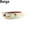 Dammode Candy Color Faux Läder Spänne Skinny Bälte Tunt midjeband Sash