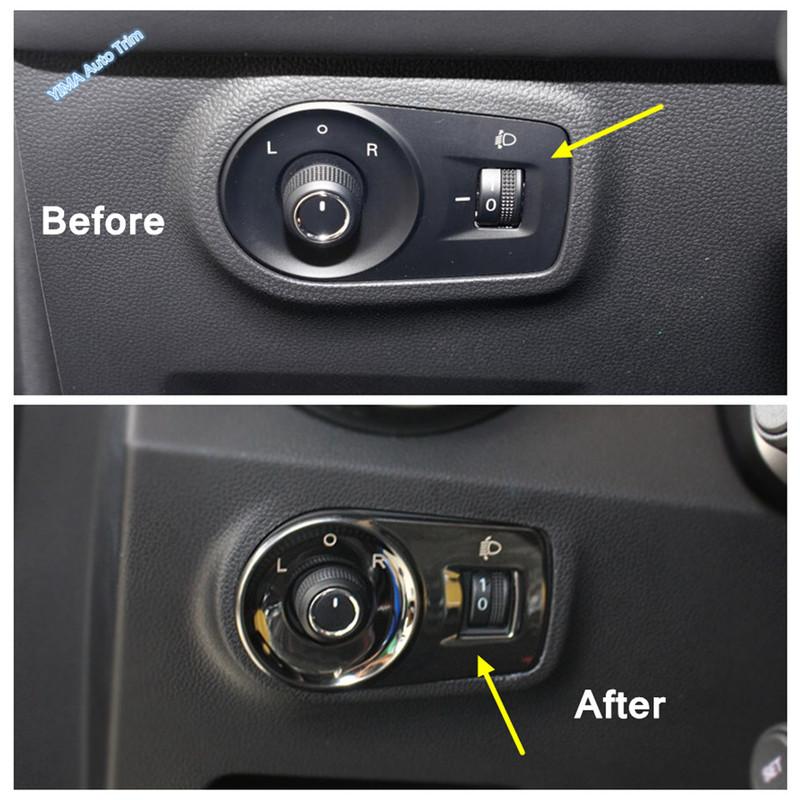 Head Light Lamp Decoration Sticker Cover Trim Fit For MG ZS EV 2018 - Carbon Fiber Look/Black/Silver Interior Accessories