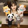 Sensory Toys Animal Plush Hand Puppet Firewood Dog Hand Finger Story Puppet  Gifts