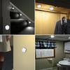 Motion Sensor Light, Cordless Battery Operated LED Night Light (Silver - White Light - 6 Pack)