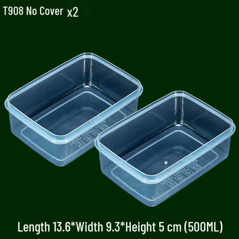0.5L Small Lidless Plastic Storage Box for Lunch & Fresh-Keeping
