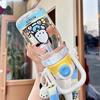 Sanrio Cute Children's Double-Drink Straw Cup & Crossbody Backpack