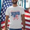 Amerika braucht Jesus Christliches T-Shirt Herren und Damen Kurzarm Baumwoll-T-Shirts Retro HipHop Tops Sommerbluse Herrenbekleidung