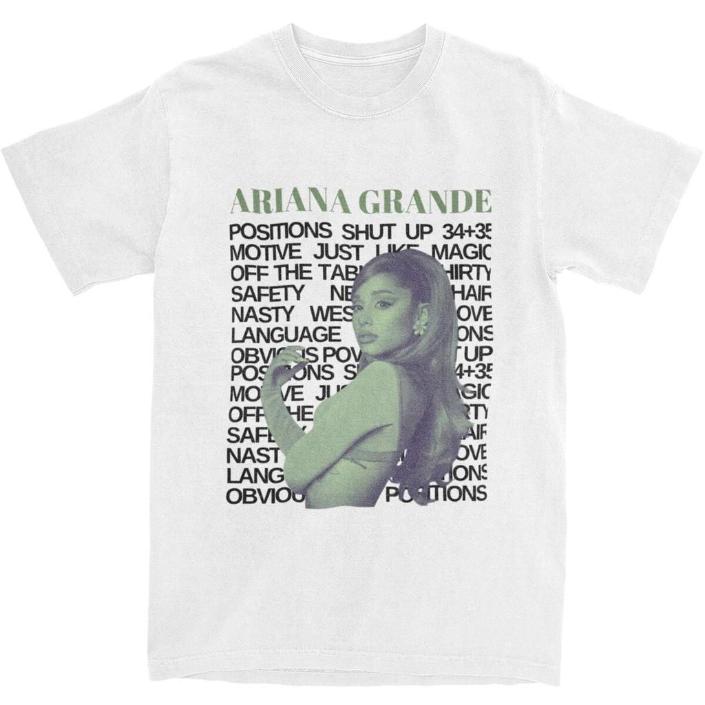 Ariana Grandes 2024 Music Tour TShirt Singer Hipster TShirts ShortSleeved Awesome Tops Summer Cotton Plus Size Tees