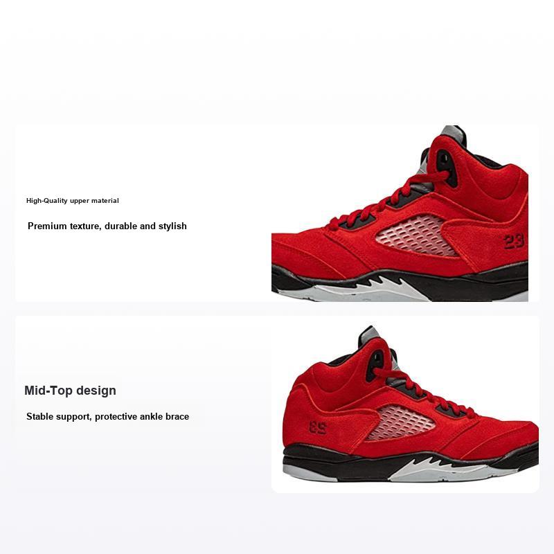 Детские кроссовки Air Jordan 5 Retro PS Raging Bull 2021 Red Varsity-Red Black 440889-600 28