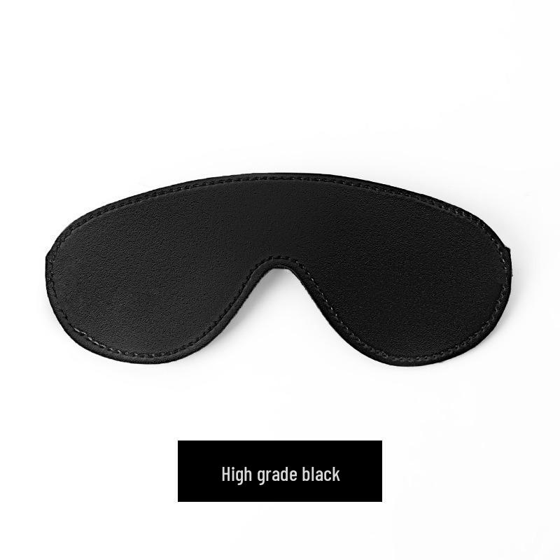 Flirtatious Leather Eye Mask: Thick Blindfold for Teasing, Light Blocking, and Sensual Play