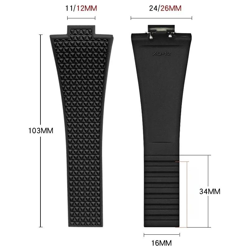 Schnellwechsel-Uhrenarmband für Tissot PRX Serie 11mm 12mm T137.407/T137.410 Super Player Fluorkautschuk FKM Uhrenarmband Armband