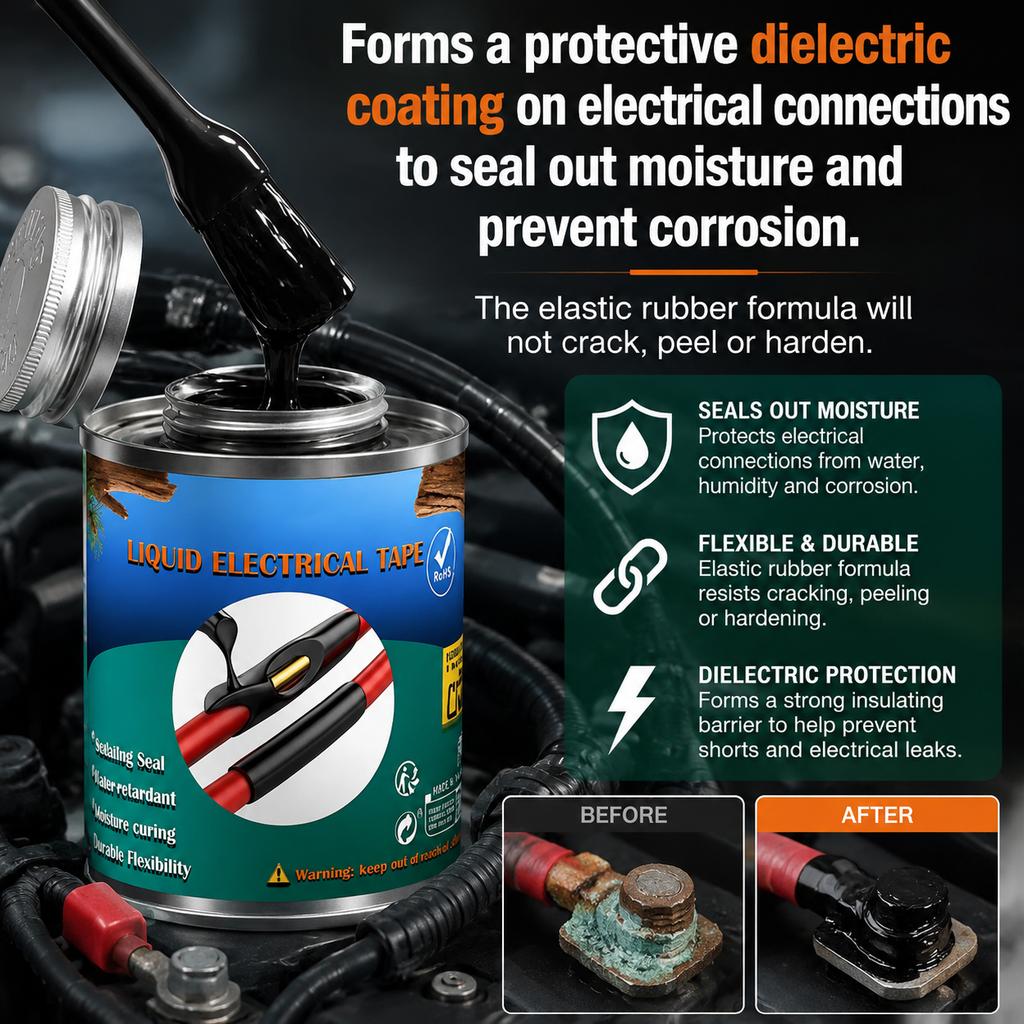 New 130ml Liquid Electrical Tape Waterproof Insulating Tape Repair Rubber Fixed Electrical Wire Cable Metal Welding Glue Sealant