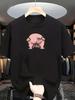 Men'S T-Shirt with Cute Pig Graphic - Soft Everyday Casual Tee, Minimalist Everyday Shirt for Men, Everyday Outfit Essential, Casual Wear Essential