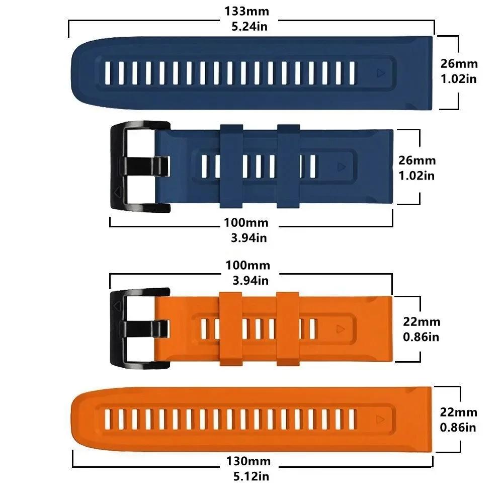Silicone Watch Strap for Garmin Fenix 8/E/7/7X/Pro,5XPlus/6XPro,Epix Gen 2 47/51mm,Enduro 3,tactix 7 7Pro 8,quatix 7 7Pro