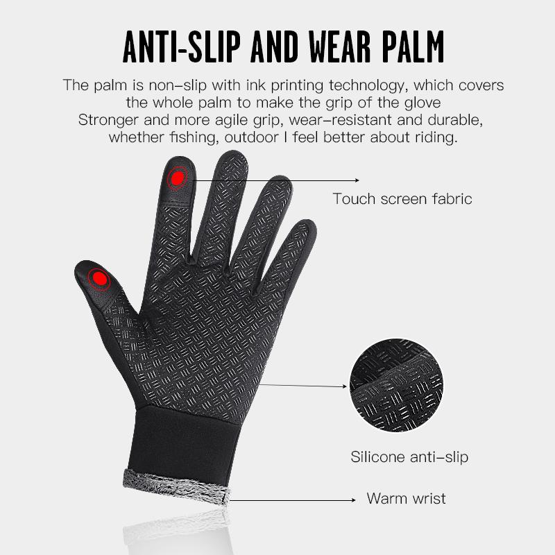 Thickened Non-slip Wind Shielding Touch Screen Warm Outdoor Biking Gloves Designed For Autumn and Winter Mountaineering Bicycles High Quality