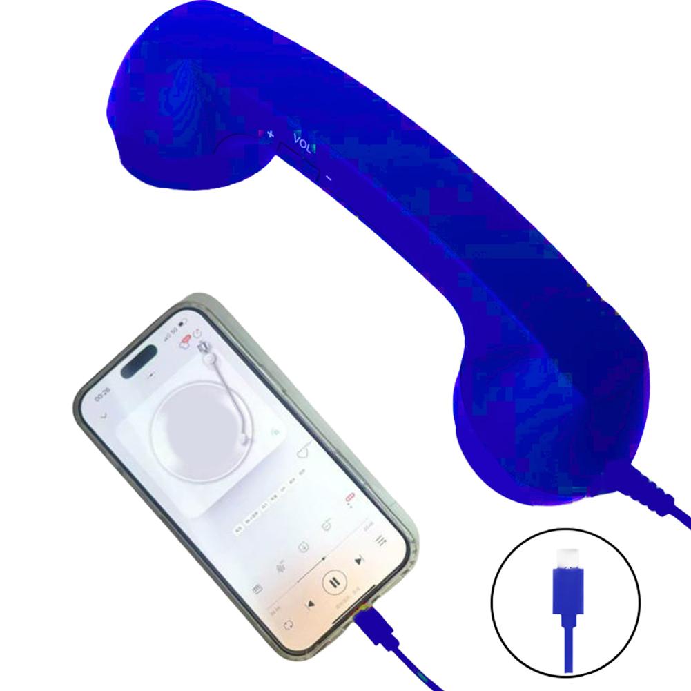 Retro Phone Receiver Cell Phone Handset Type C Radiation Proof Vintage Phone Handset for Smartphone Mobile Accessories