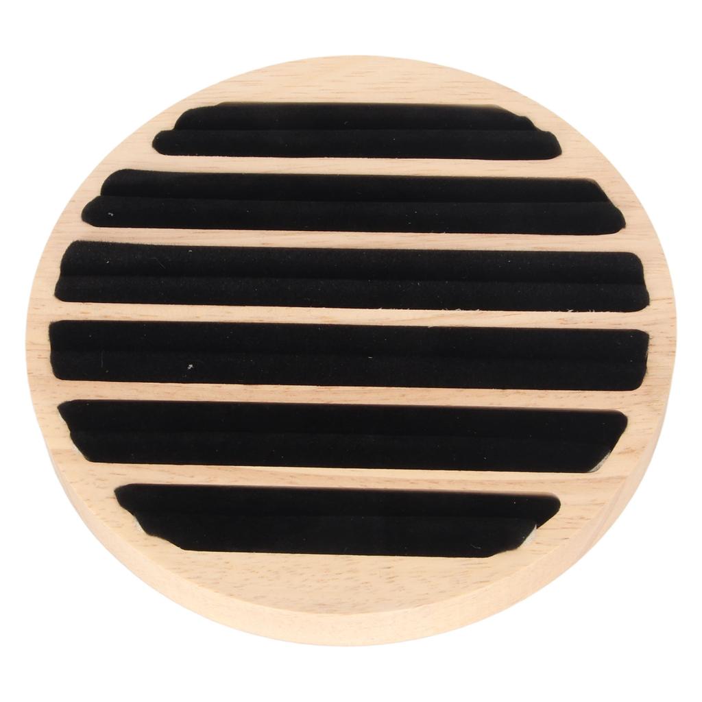 Jewelry Box 6 Slots Round Jewellery Holder Storage Display Case for Earring Necklace