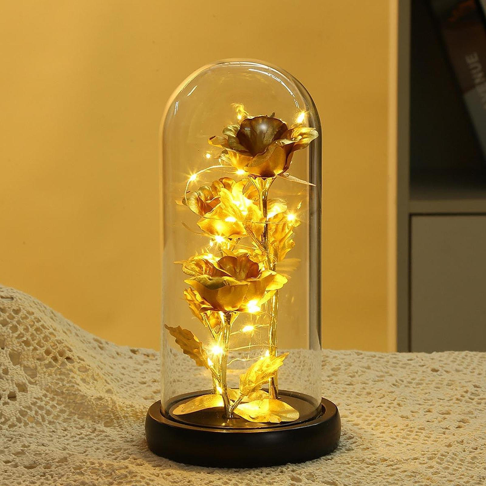 

Подарок на День святого Валентина из искусственных роз, украшение из роз для жены и матери золотой