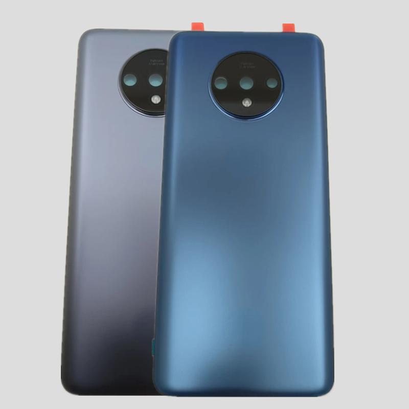 Glass Back Battery Cover Panel Housing Case Replacement Parts for OnePlus7T HD1901 HD1903 with Camera Lens