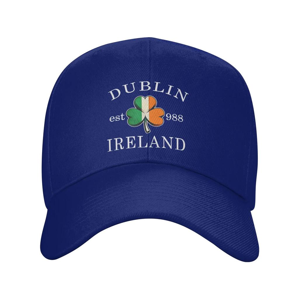 Dublin Ireland Saint Patricks Day Green Shamrock Sun Baseball Cap Summer FeUnisex Unisex Hip Hop Hats High Sports Baseball Caps