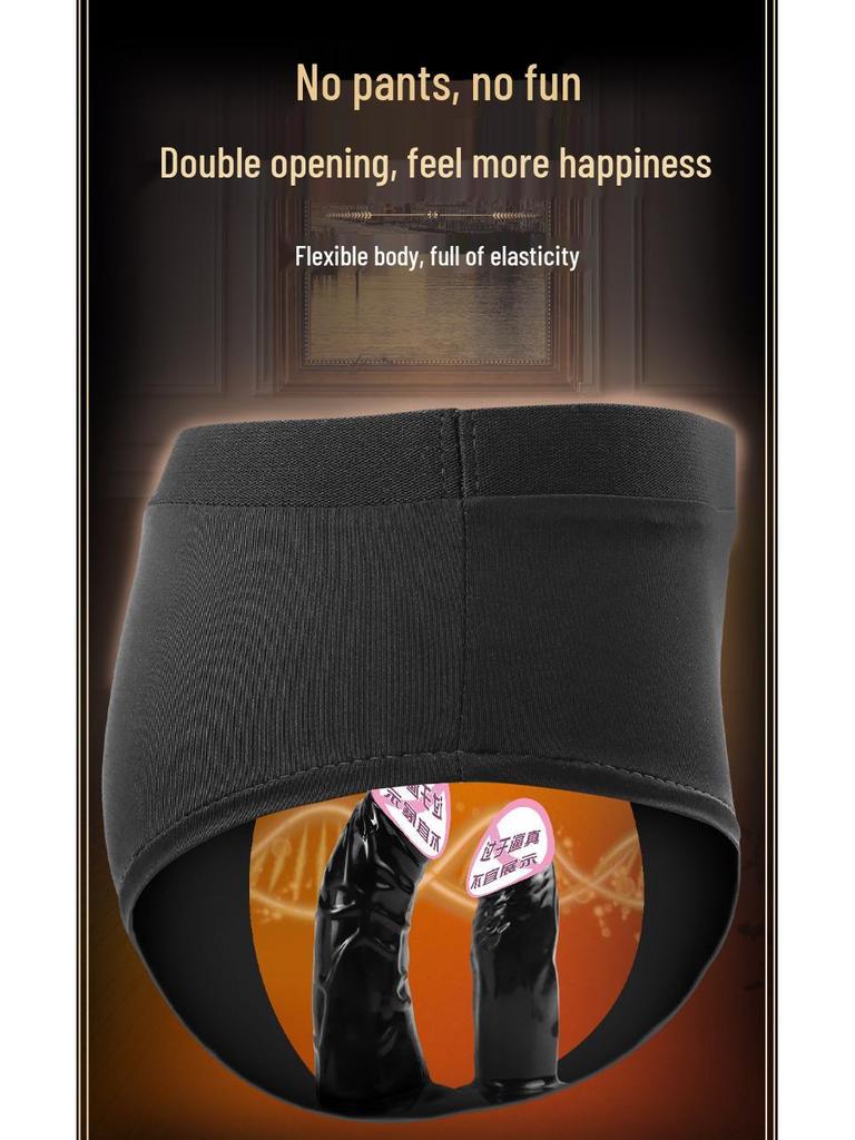 Long Love Erotic Wear: Realistic Dildo Mask with Self-Stimulation Pants & Masturbator