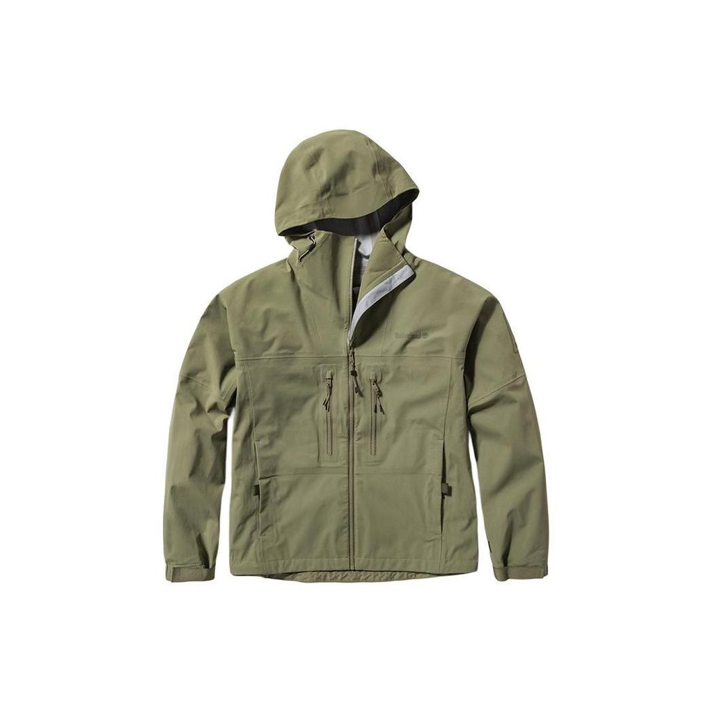 Timberland Solid Color Casual Waterproof Hooded Jacket Women Jackets Cassel-Green A5XRU-590