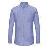 2026 Men Oxford Fashion 100% Cotton  Long Sleeve Casual Slim Solid Color Plaid Print Stripe Formal Dress Shirt Plus Size