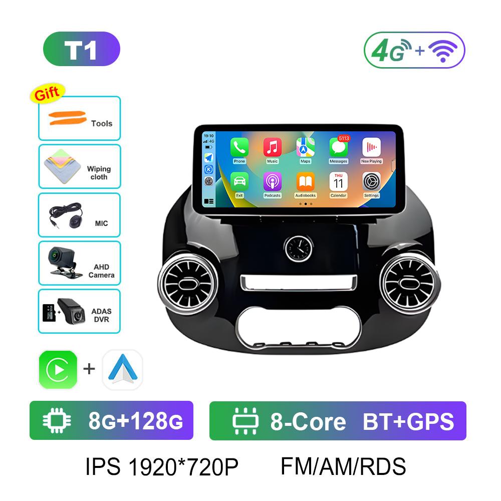 12.3 Inch Android OS for Mercedes Benz Vito W447 2014 2015 2016 2017 - 2022 Car Video Multimedia Radio Player Wireless Carplay