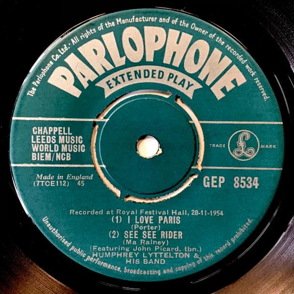 

7inch Record HUMPHREY LYTTELTON & HIS BAND - I Love Paris GEP8534 Parlophone 1955 UK Jazz Used