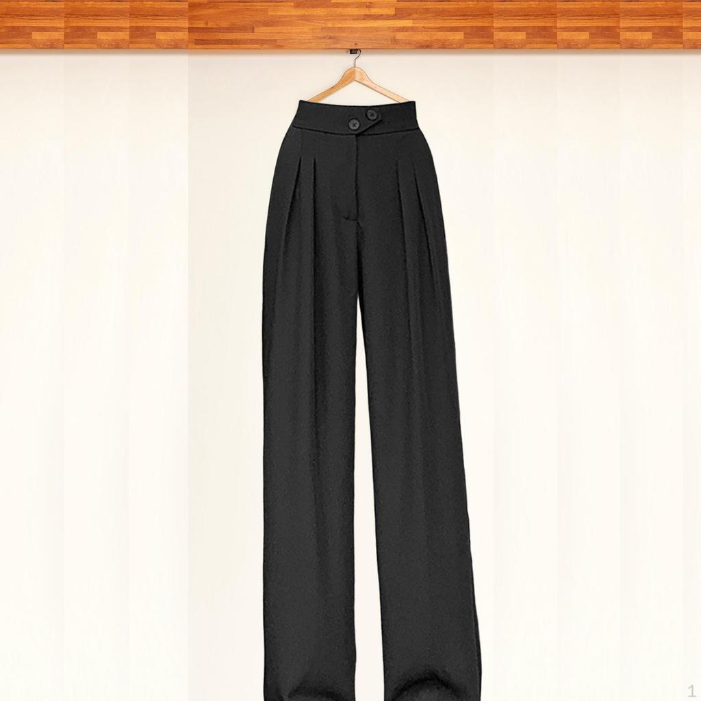 Lässige Weite Hosen für Damen Gerade Hohe Taille Kleid Einkaufen