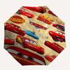 Lightning McQueen, Cars Automatisches Öffnungs- und Schließschirm, Kompakter Reiseschirm, Leicht und Tragbar, Geeignet für Strand Pendeln