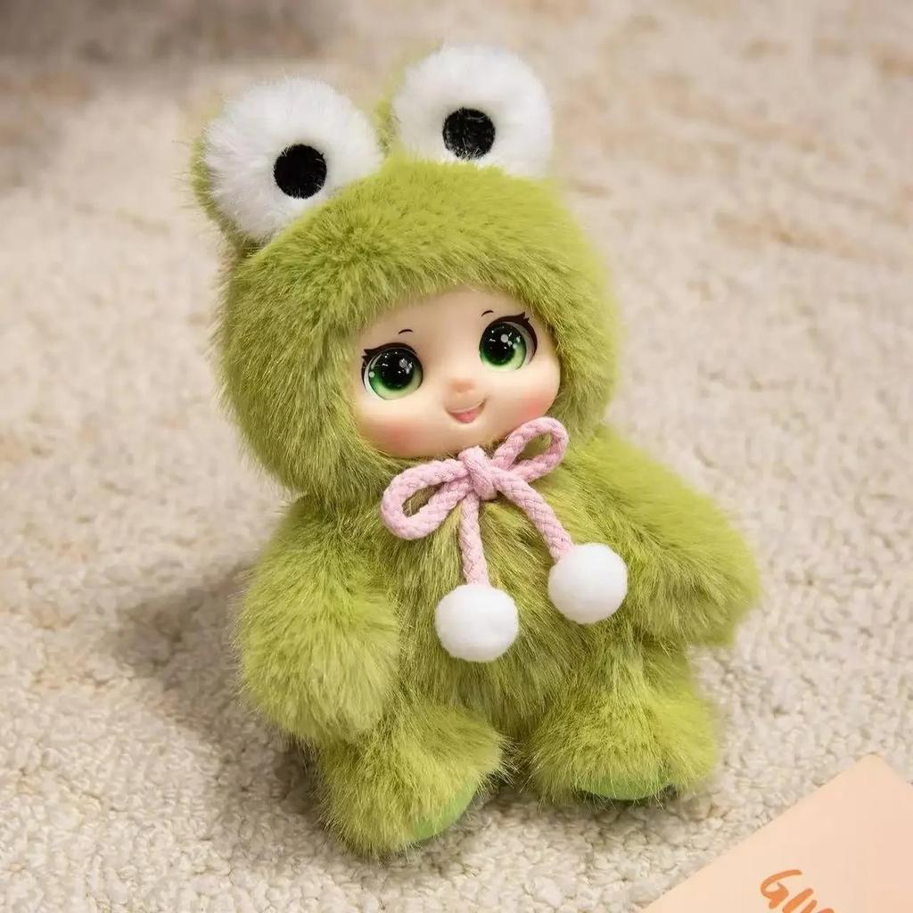 .18Cm Cute Family Cute Vinyl Doll Rose Red Bear Pendant Plush Yellow Sheep Bag Pendant Birthday Present For Girlfriend