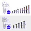 Titanium Bolt M6 / M8 Hex Head Screws for Bike MTB Bike Motorcycle Bicycle Lightweight Fasteners