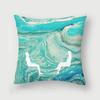 Nordic Blue Marble Polyester Pillowcase Sea Rock Texture Bedside Sofa Chair Throw Pillow Cushion Cover Home Decor Cushion Cover