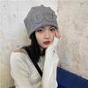 New Stacking Hat Female Alphabet Bag Head Knitted Hat Thickened Autumn and Winter Warm Windproof Ear Protection Hat Retro Knitted Hat