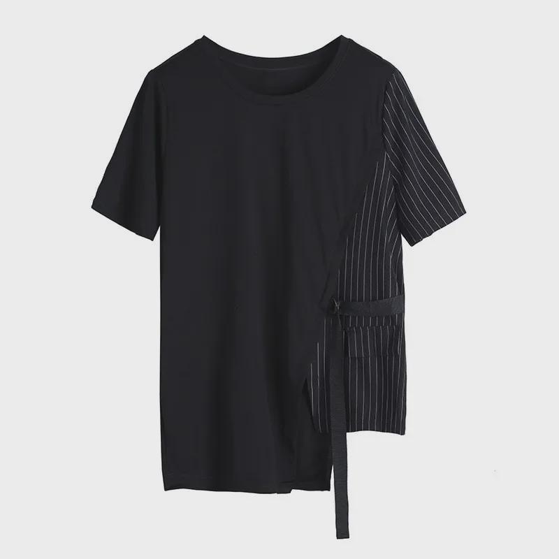 Women's European and American Summer Striped Short-Sleeve Cotton T-Shirts - Loose, Versatile, and Slim Fit.