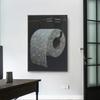 Modern Toilet Black White Roll Paper Sexy Woman Bar Girl Drinking Bathroom Canvas Prints Picture Poster Fashion Painting Decor