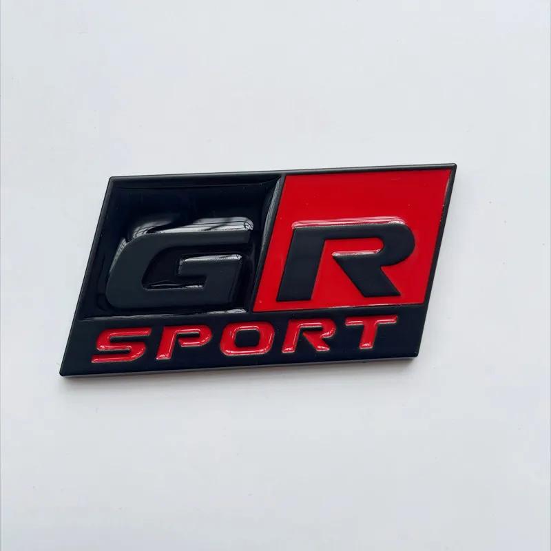 1Pc 3D Metal GR SPORT Logo Emblem Badge Car Body Trunk Deccor Sticker For CHR RAV4 Camry Alphard Avensis Prius Verso Crown
