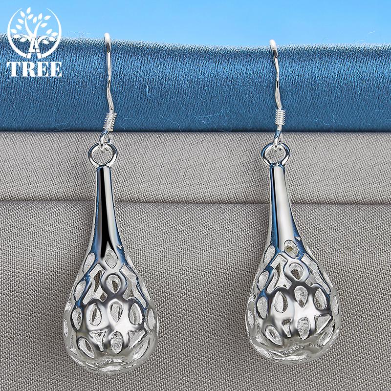 Bijuterii cu picături de apă/cercei cu picătură de ploaie din argint 925