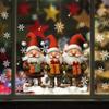Holiday Home Decor Christmas Window Stickers Easy To Apply High-Quality PVC Material Santa Claus Design For Holiday Decorations