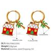 Christmas Wind DIY Pendant Earrings Stainless Steel Gold-plated Fun Pendant Combination Earrings Jewelry Women