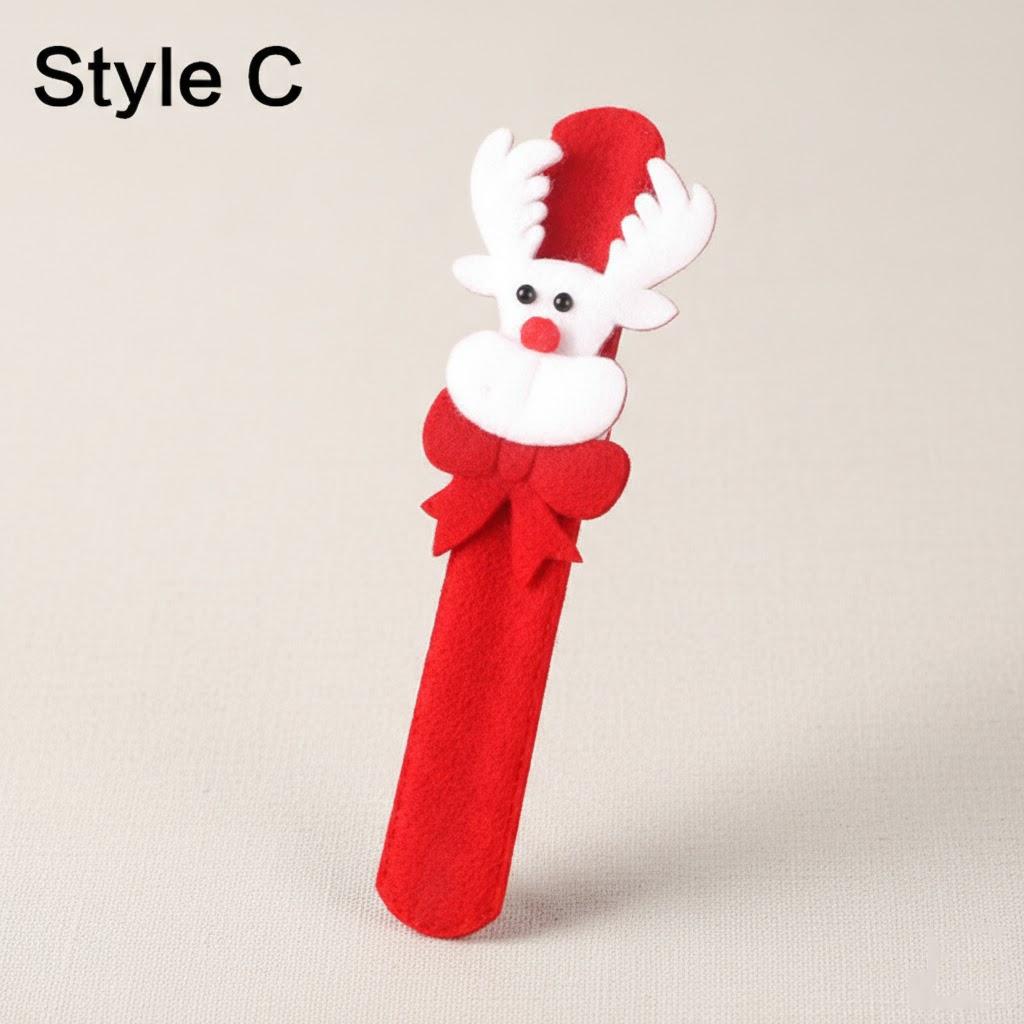 Glow In The Dark Christmas Light Up Bracelets LED Wristbands for Xmas Party Decoration Novelty Wrist Accessories